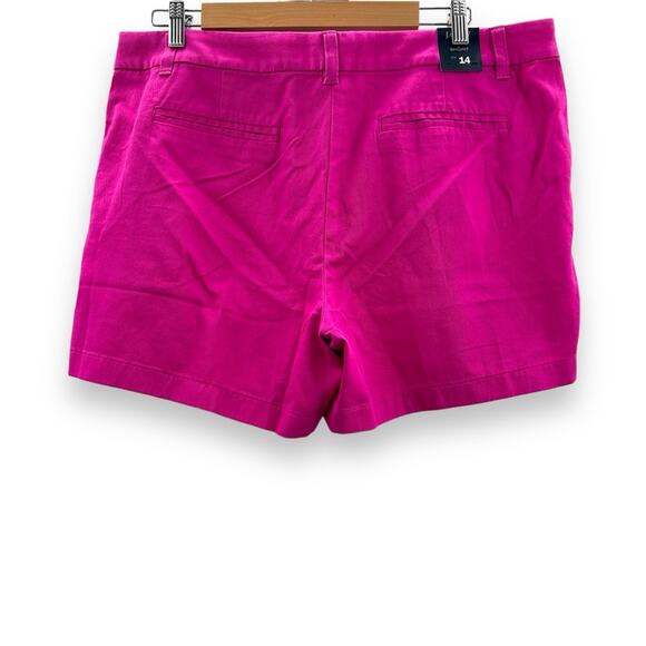 J. Crew Factory 5" Classic Chino Shorts in Soft Azalea Pink Sz 14 NEW - Picture 4 of 11